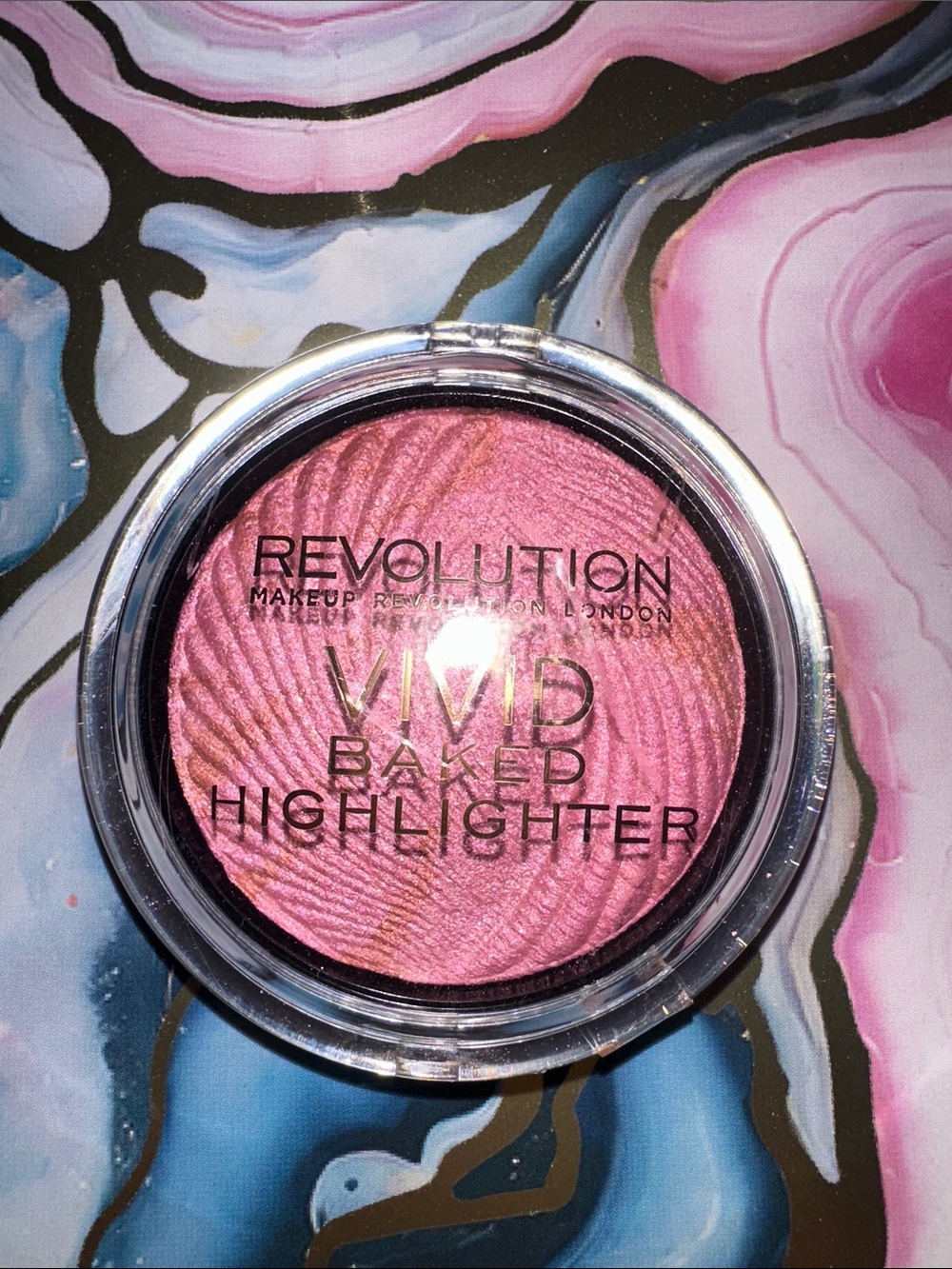 Revolution Pink Shimmer Vivid Baked Highlighter in Beautiful Rose Gold